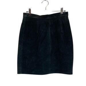 Vintage black suede skirt